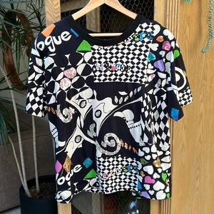 Vintage Shenanigans Abstract Sequin Vogue Top